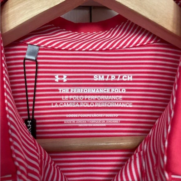 {Under Armour} Striped Classic-Fit Performance Golf Polo - Men’s Small - NWT - Picture 5 of 11